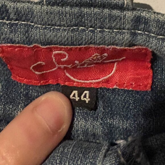 Long denim Style J skirt - Picture 3 of 5